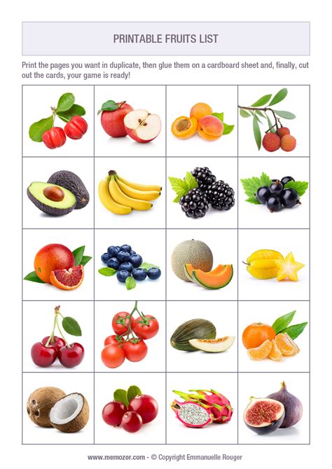 fruit and vegetables matching game.